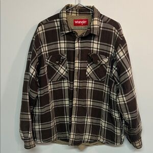 Wrangler Dark Brown Plaid Shirt